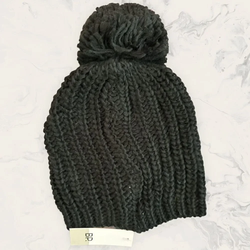 NWT Nordstrom BP. sequin Black Beanie - One Size